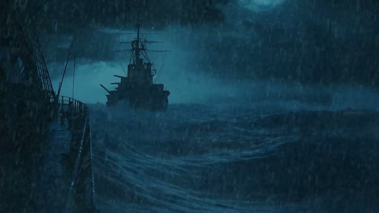 Floating Boat Sounds for a Tranquil Night’s Sleep | Natural Sounds |Heavy Rain help you Relax, Study