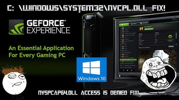 nvspcap64.dll access denied FIX!! Windows 10