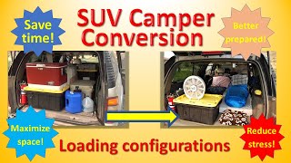 Easily load camping gear in your SUV camper!