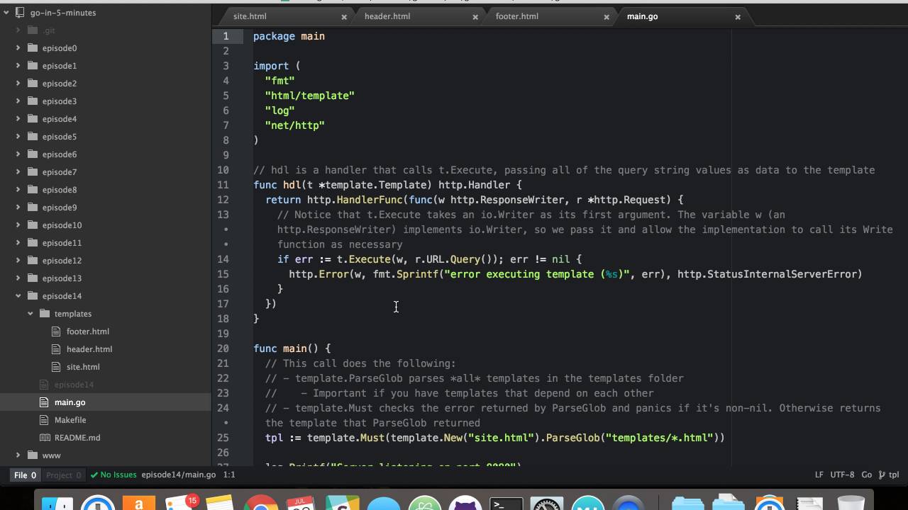 Building Web Pages Using the html/template Package (Episode 14) - YouTube