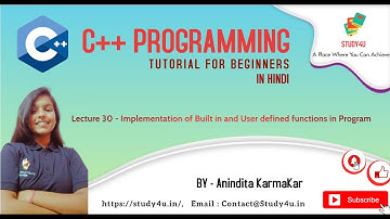 Implementation of Built-in and User-defined functions in Program || Hindi || By Anindita Karmakar