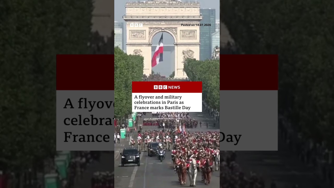 Bastille Day is France's independence day. #BastilleDay #Paris #BBCNews