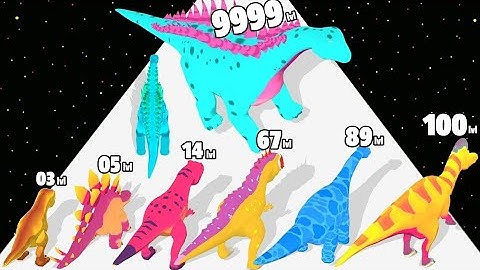 Dino Run Gameplay – Level Up Dinosaur to MAX Level! (Epic Evolution Run)