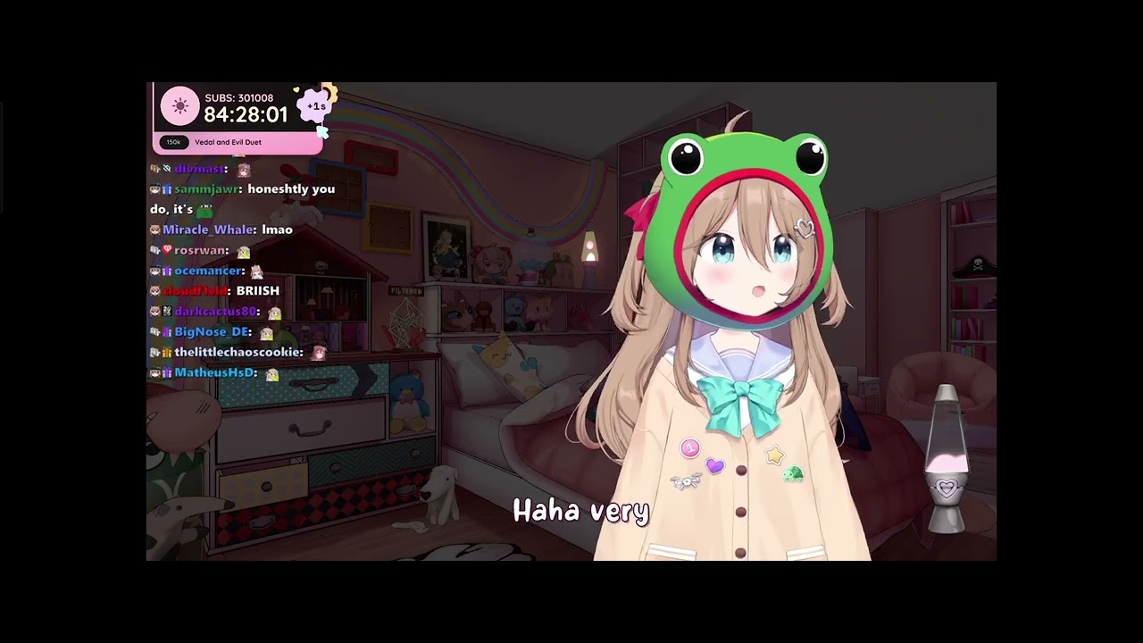 She always spends time reacting to chat when she responds