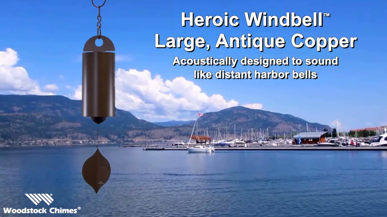 Heroic Windbell - Large, Antique Copper by Woodstock Chimes