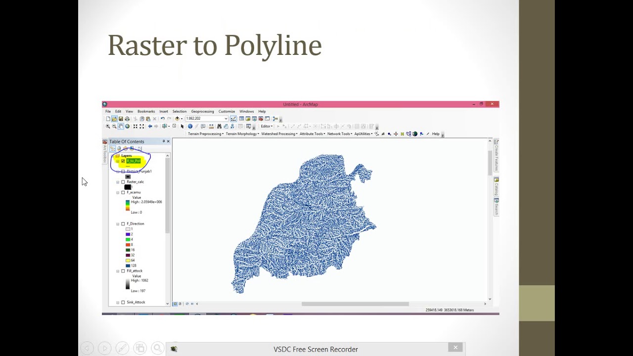 Watershed and net runoff calculation using Arc map 10.2