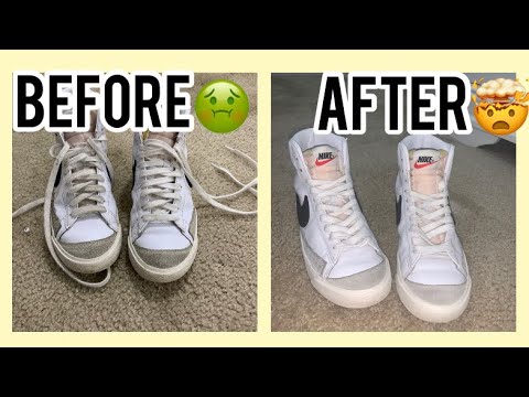 How to clean any type of shoes or Nike blazers only using soap and ...