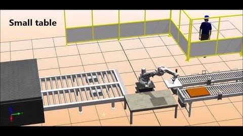 Manufacturing of a wooden table - RobotStudio