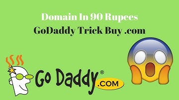 GoDaddy Trick Buy .com Domain In 90 Rupees