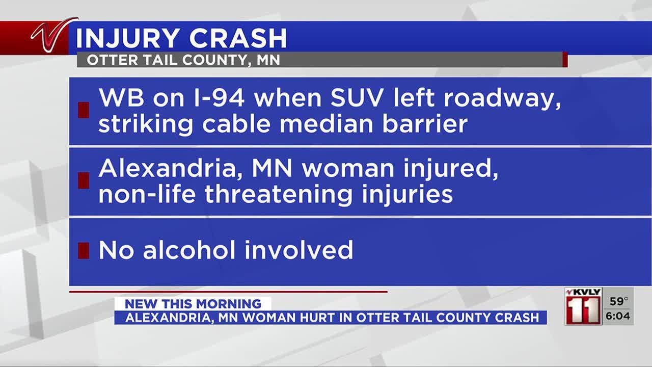 Woman injured in Otter Tail County crash - YouTube