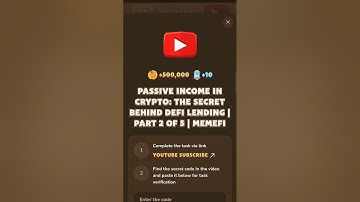 Passive Income in Crypto: The Secret Behind DeFi Lending | Part 2 of 5 | MemeFi Verify CODE Today
