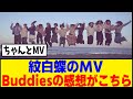 MV風『紋白蝶が確か飛んでた』を見たBuddiesの感想がこちら