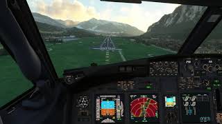 Boeing 737-800 GO AROUND + landing | Innsbruck, Austria (LOWI) | MSFS2020