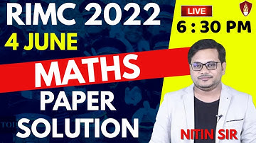 RIMC Paper Solution 2022 | RIMC Maths Paper Solution 2022 | 4 June 2022 RIMC Paper Answer Key