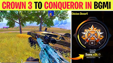🇮🇳 SOLO FPP : DAY - 6 ☺️ CROWN 3 TO CONQUEROR RANK PUSH IN SOLO FPP BGMI 🔥✅