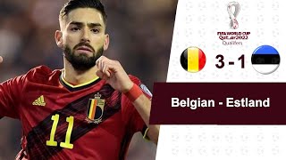 België - Estland 3-1 Samenvatting | WK Kwalificatie 2022