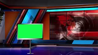 News Tv Studio Virtual Green Screen Background Loop 4