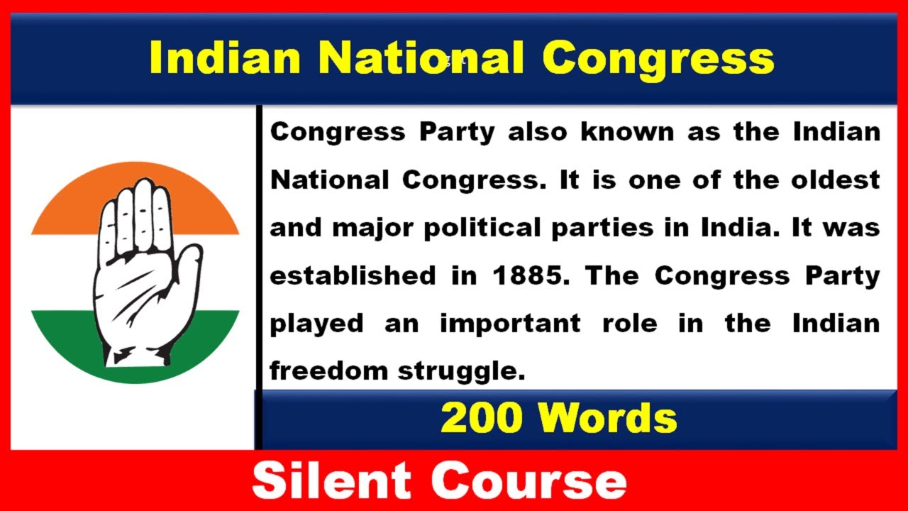 Essay on Indian National Congress | Essay on Congress Party | Indian ...