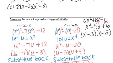 Factoring Using U-Substitution