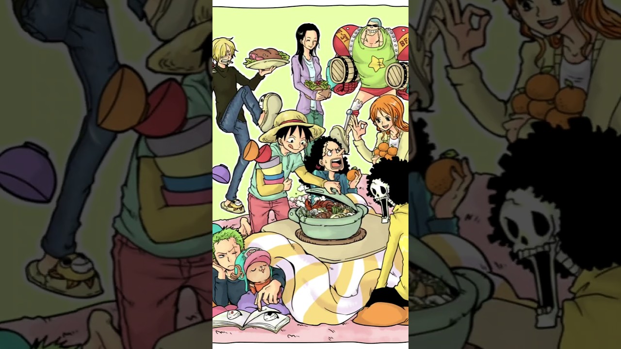 Do you know Oda once drew the Mugiwara's as family? 