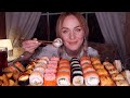 MUKBANG | ОПЯТЬ РОЛЛЫ/СУШИ | SUSHI/ROLLS | не ASMR