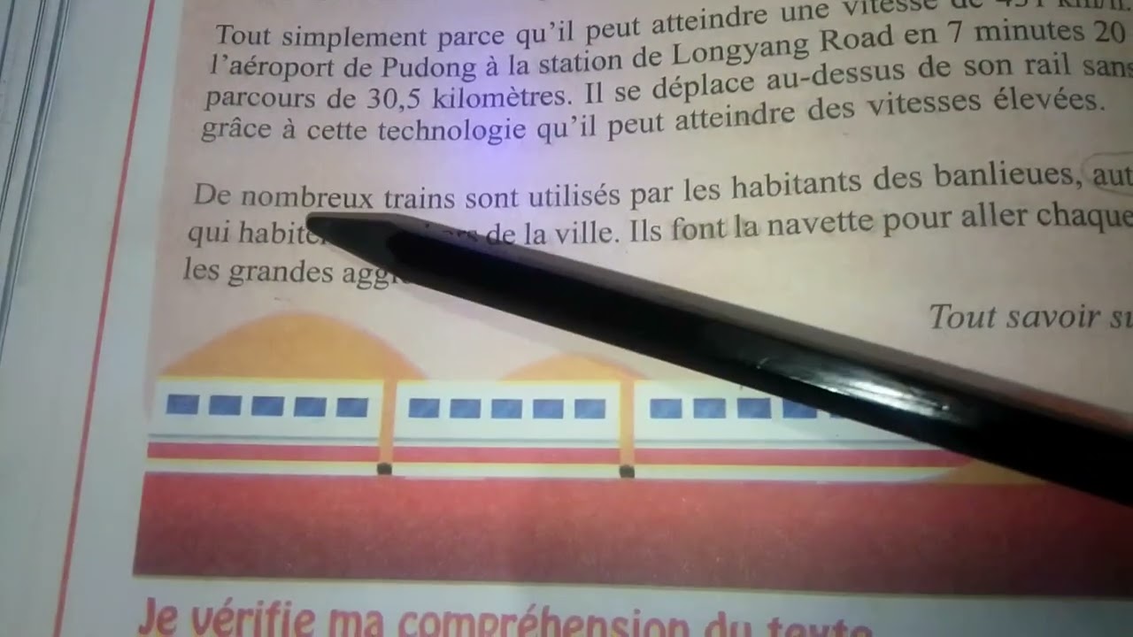 شرح نص quel est le train le plus rapide??صفحة 80 من كتاب الفرنسية..