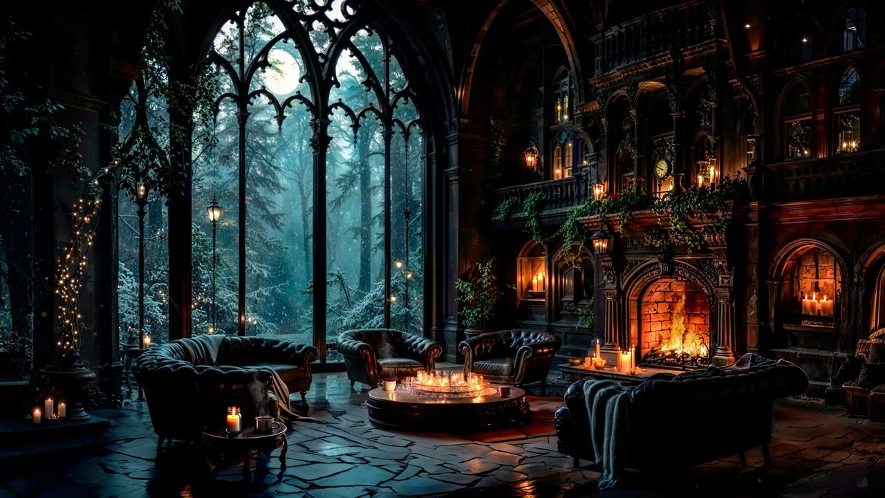 4K Enchanted Gothic Winter Castle Ambience: A Haven for Sleep, Study & Inspiration