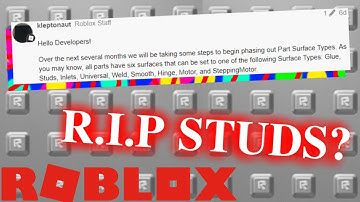 ROBLOX IS REMOVING STUDS???