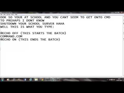 Batch Tutorial 1 (how to open cmd at school)