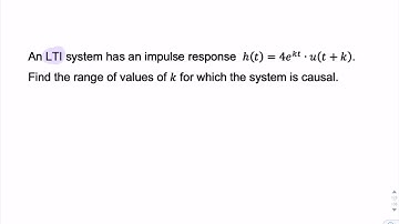 Example: Causality of a LTI system