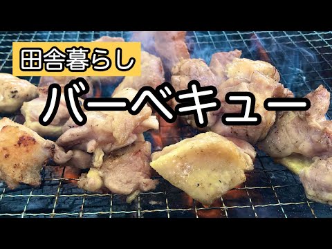 お庭バーベキュー【vlog 田舎暮らし】焼き鳥の準備/アラフィフ生活/庭キャンプ