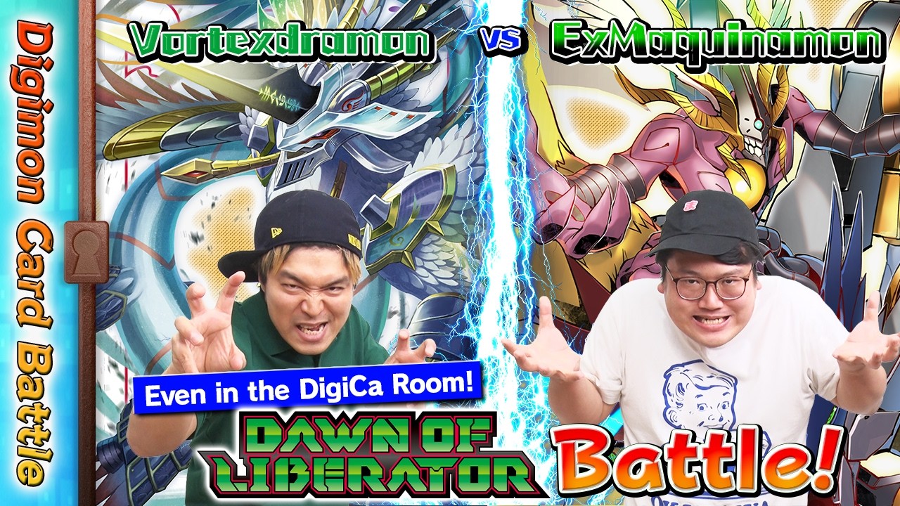 Digimon Card Battle - EX-11 Vortexdramon VS ExMaquinamon - YouTube