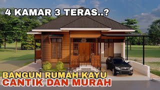 Desain rumah kayu 9x15, Murah Tapi cantik