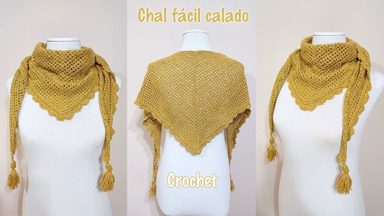 Chal fácil calado a crochet