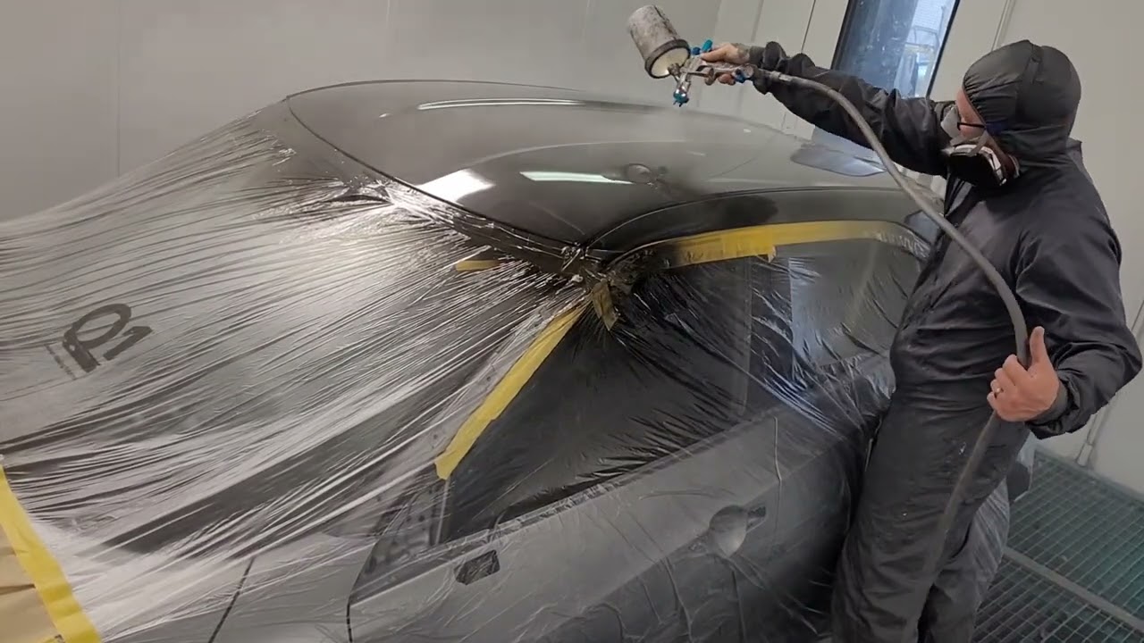 black roof job from a full repaint spray painting YouTube