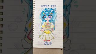 🎉🥳HAPPY 3️⃣0️⃣0️⃣ SUBSCRIBES ‼️👊😭for :@Amy_øfficialお ||Rinko 🍎||#art #drawing