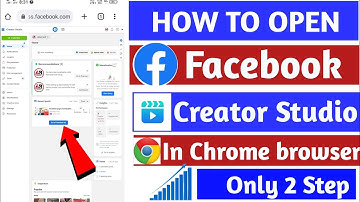 How to open creator Studio|Facebook creator Studio Open kaise kare Chrome browser me?