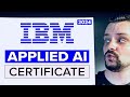 Ibm applied ai professional certificate  review 2024 coursera certificate review