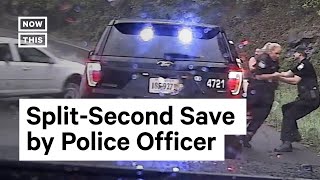 Cop Saves Colleague from Out-of-Control Vehicle