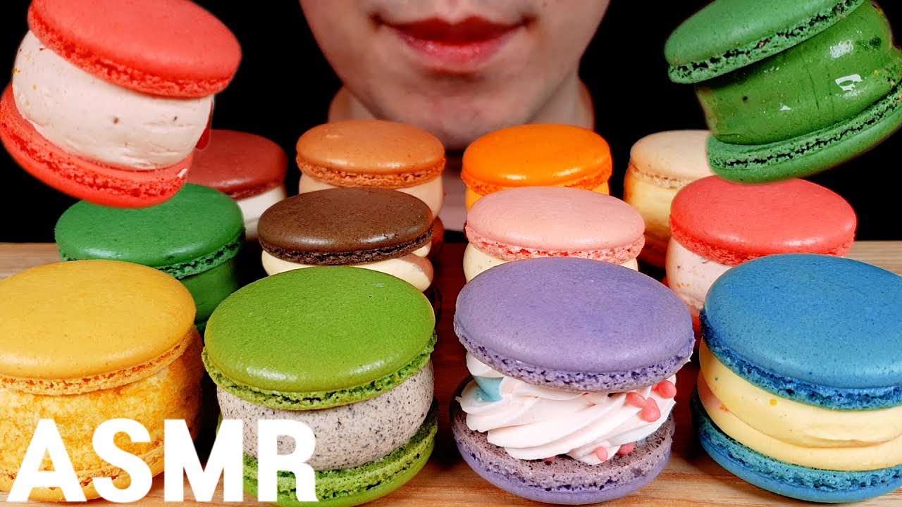 ASMR 스쿱당 마카롱 먹방 더스쿱 뚱카롱 먹방 THE SCOOP MACARON MUKBANG EATING SOUNDS