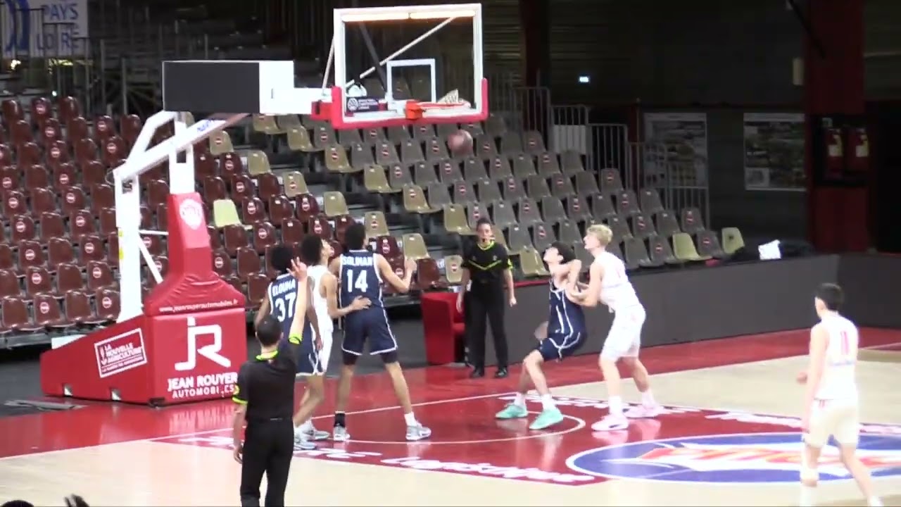 3pts buzzer Gabin Lefort (U18 Cholet-Pôle France 11-02-24)