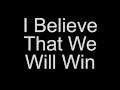 you win if you believe - YouTube