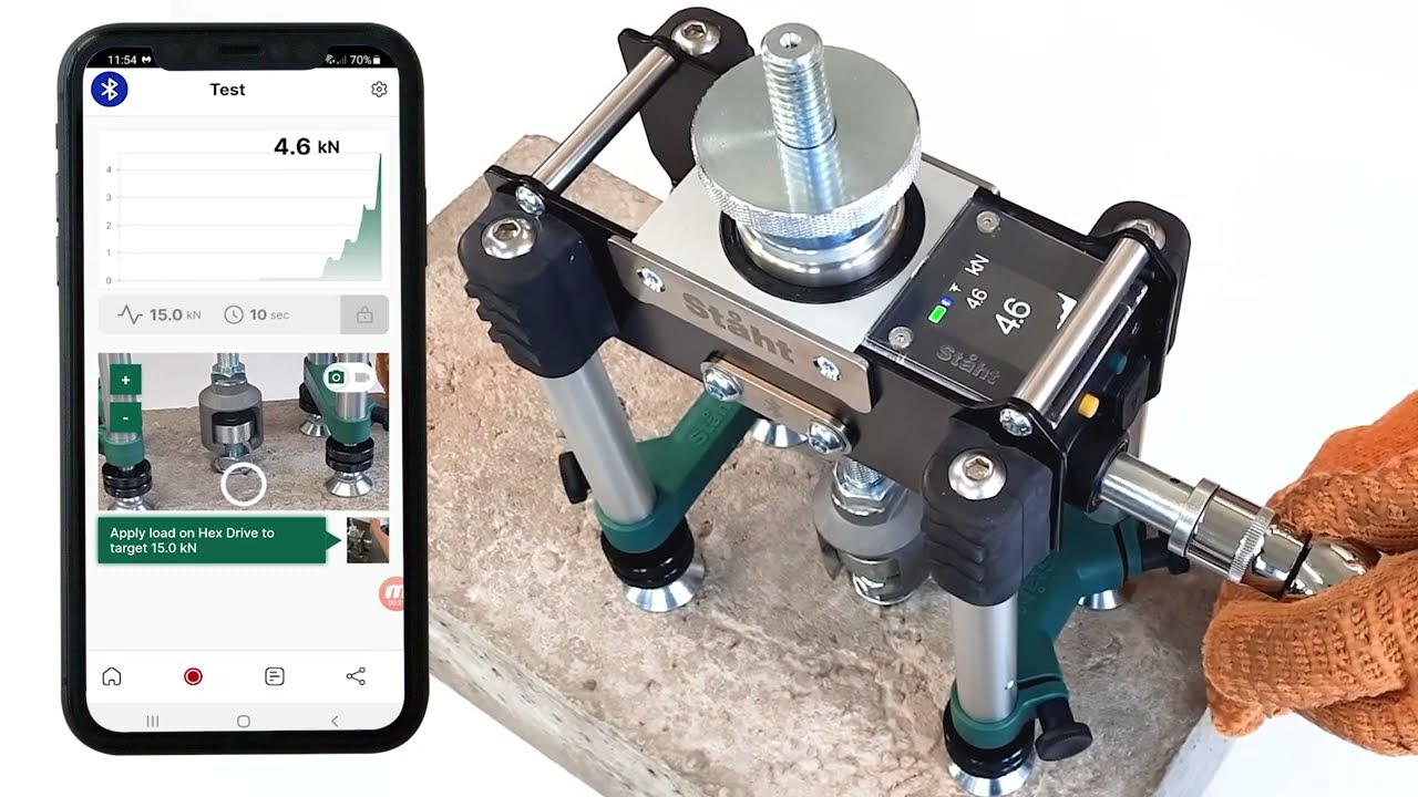 Demo Staht ankertester in combinatie met Staht-app - Metesco is officieel servicepartner voor Staht