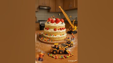 🤫 Secret Recipe: Tiny Hands, Giant Cakes! #shorts #miniature #birthday #foodie #minipeople