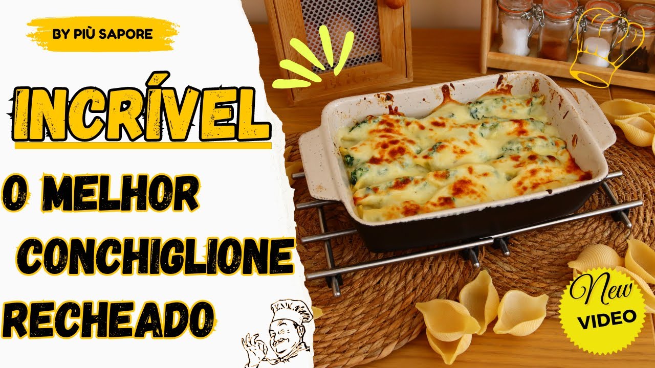 Conchiglione de Ricota e Espinafre! Uma explosão de sabor como você nunca viu!!!