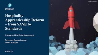 Hospitality Apprenticeship Reform - Overview of end-point assessment