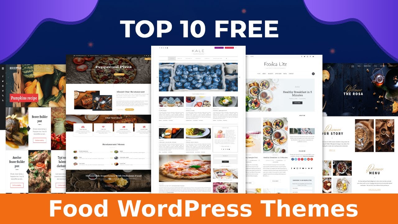 10 Best Free Food WordPress Themes | Free Wordpress Themes For Food Website | Wpshopmart