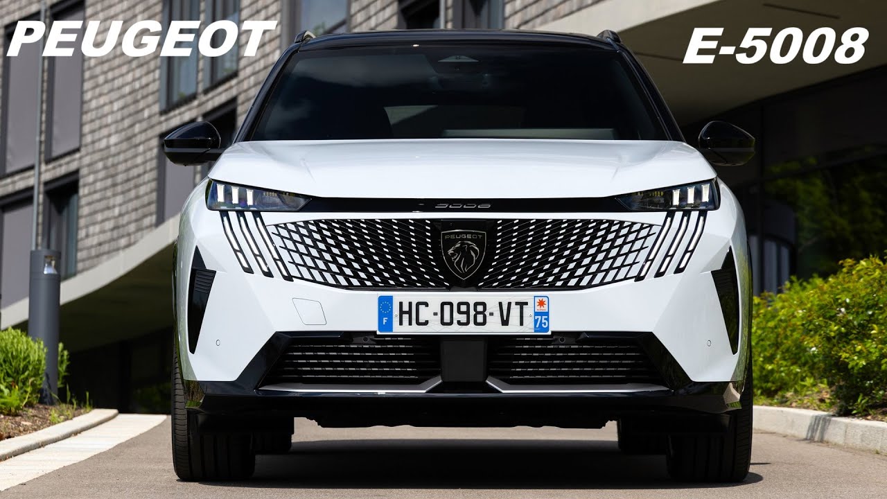 New 2025 Peugeot E-5008 Electric Dual Motor Three-Row Crossover SUV
