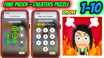 How to Solve Find Proof - Cheaters puzzle Game Episode From 1 - 10  | By FTY | game of puzzle