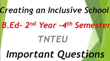 HET CREËREN VAN EEN INCLUSIEVE SCHOOL|BELANGRIJKE VRAGEN|B.ED|TNTEU|2E JAAR|@Starsclassroom99 4E ...